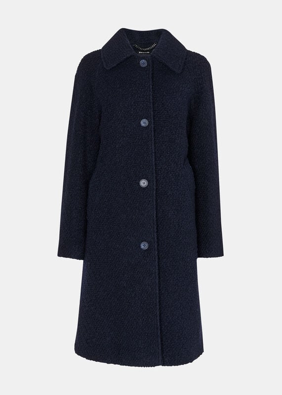 Navy Romy Boucle Coat