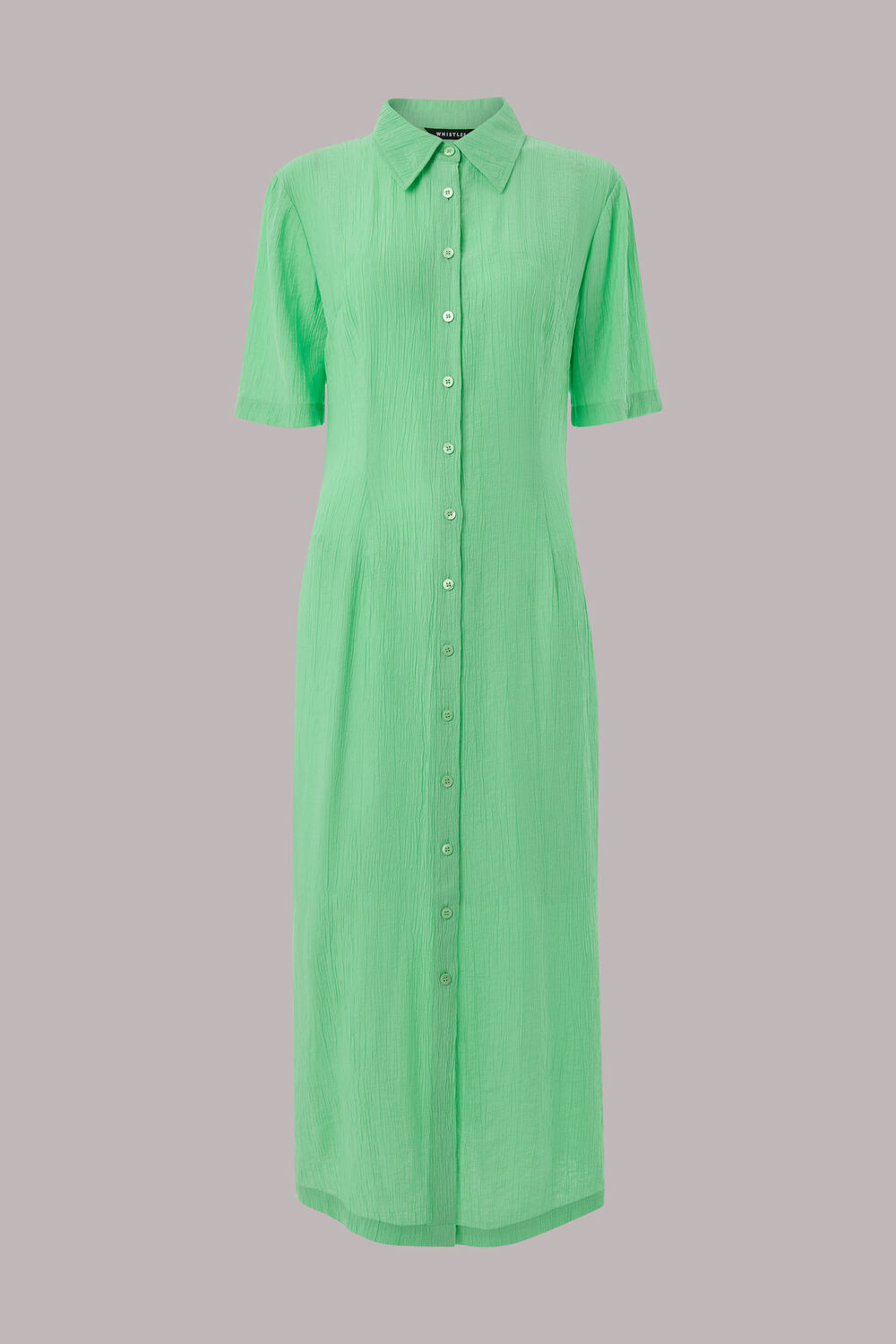 Millie Plisse Shirt Dress