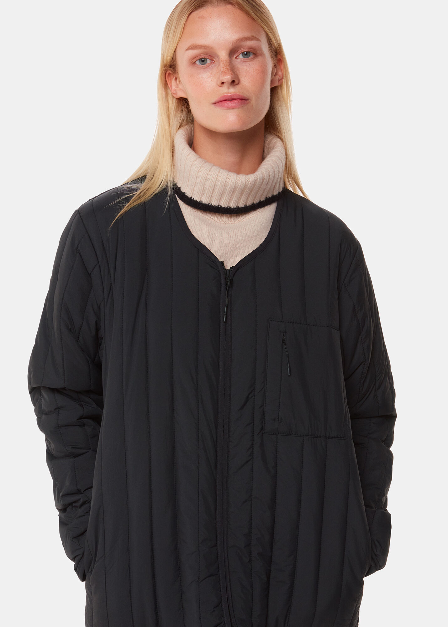 Black Rains Liner Jacket WHISTLES Whistles UK