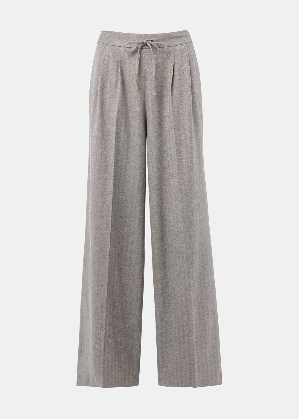 Herringbone Wide Leg Trouser