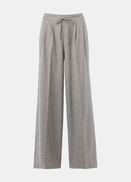 Herringbone Wide Leg Trouser