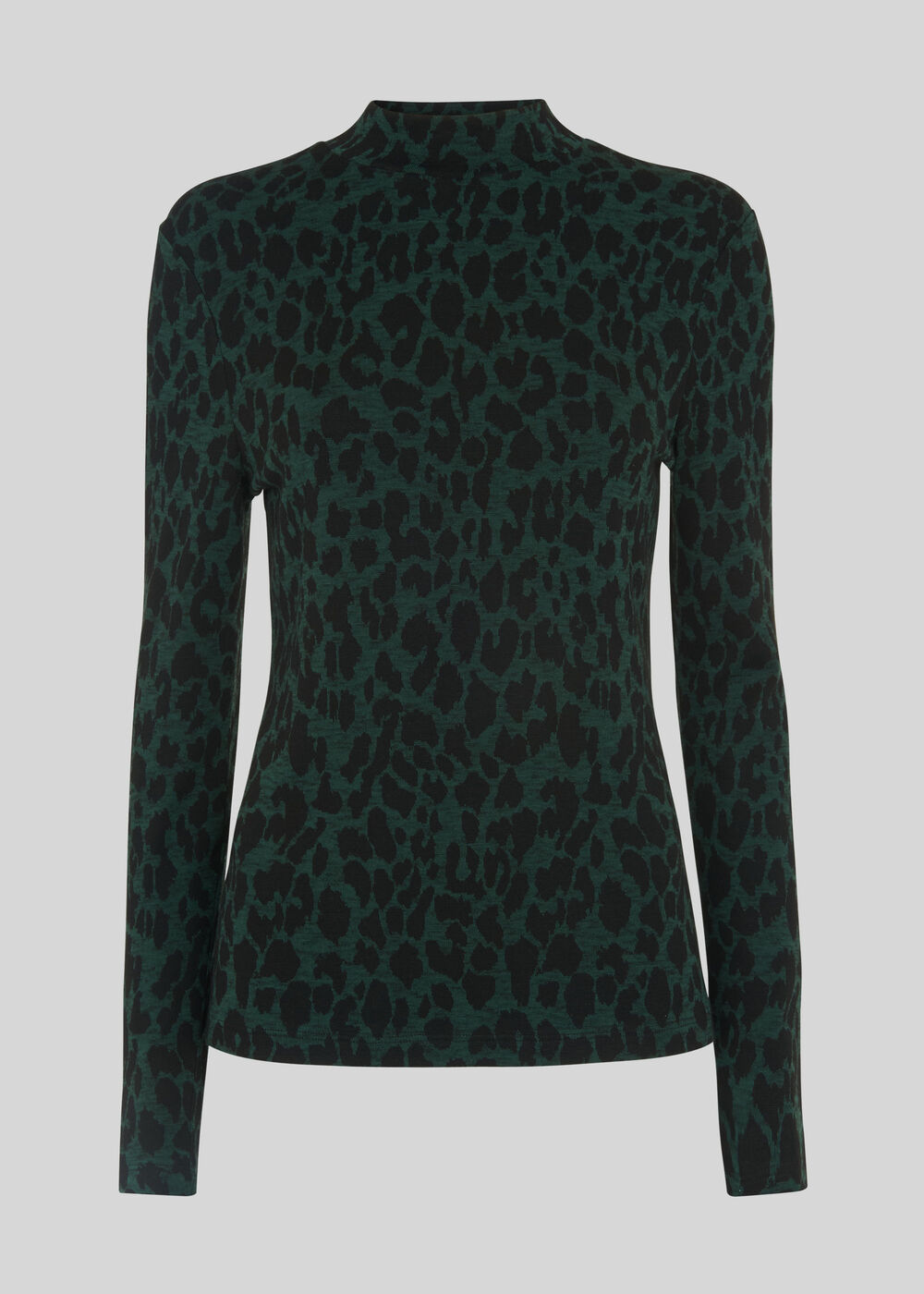 Animal High Neck Top Green/Multi