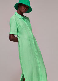 Millie Plisse Shirt Dress
