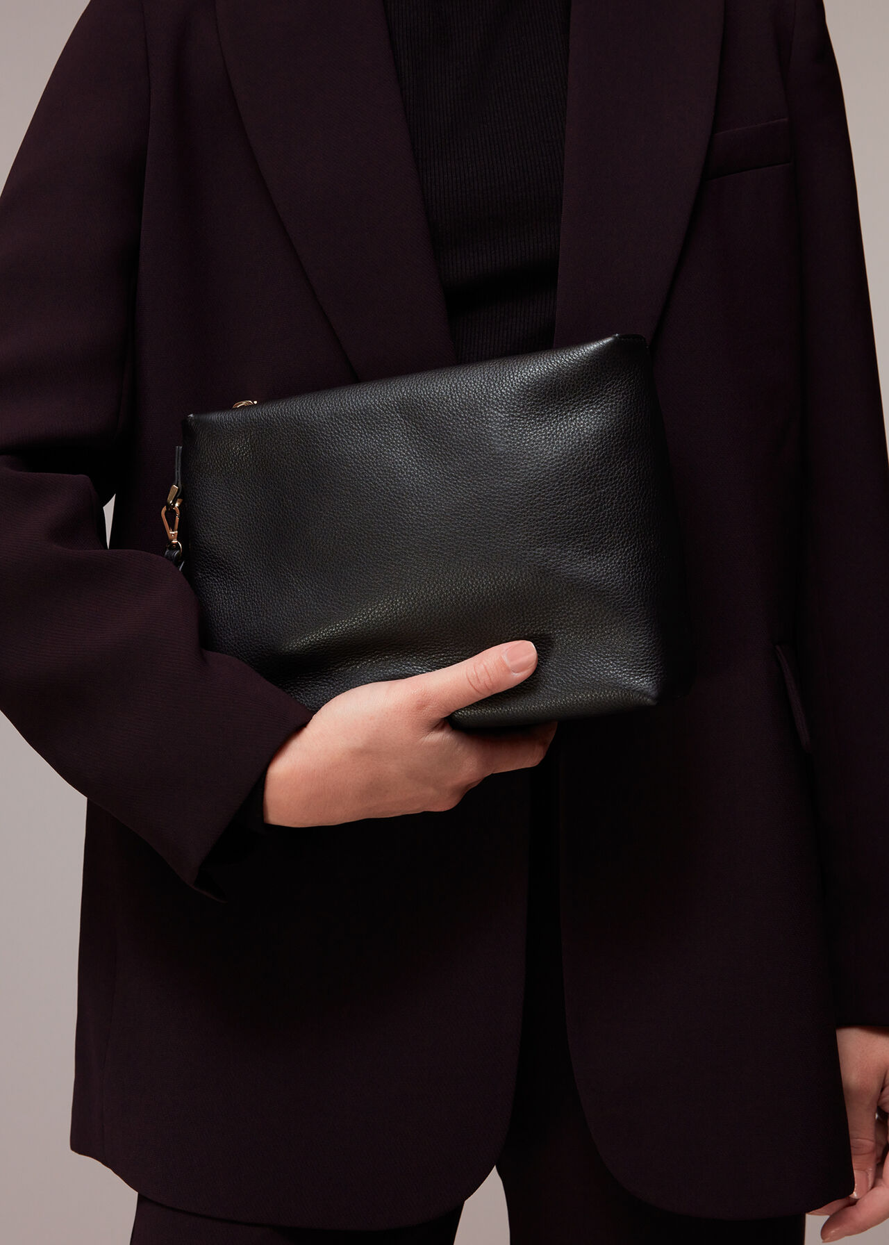 Avah Zip Top Clutch