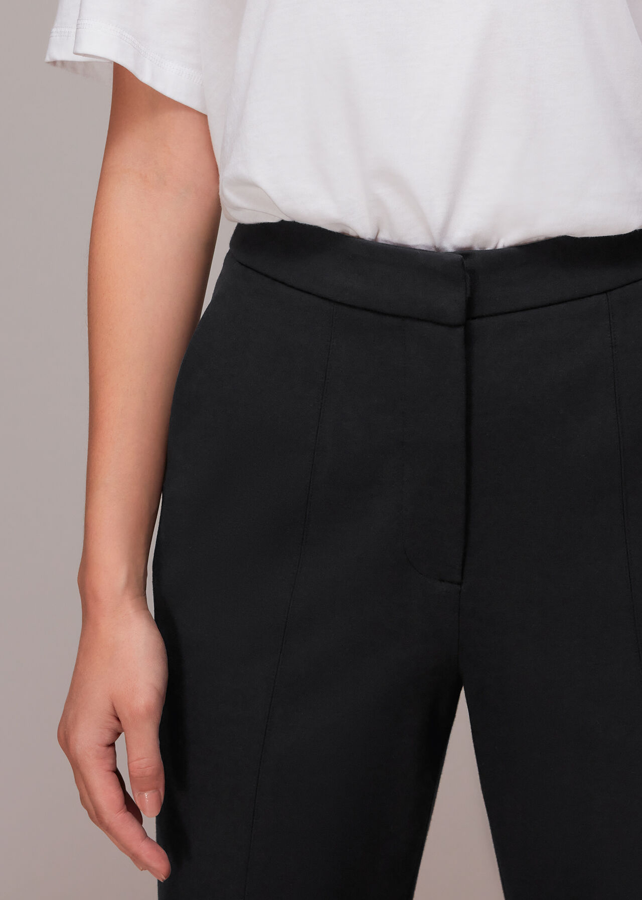 Black Ponte Slim Leg Trouser, WHISTLES