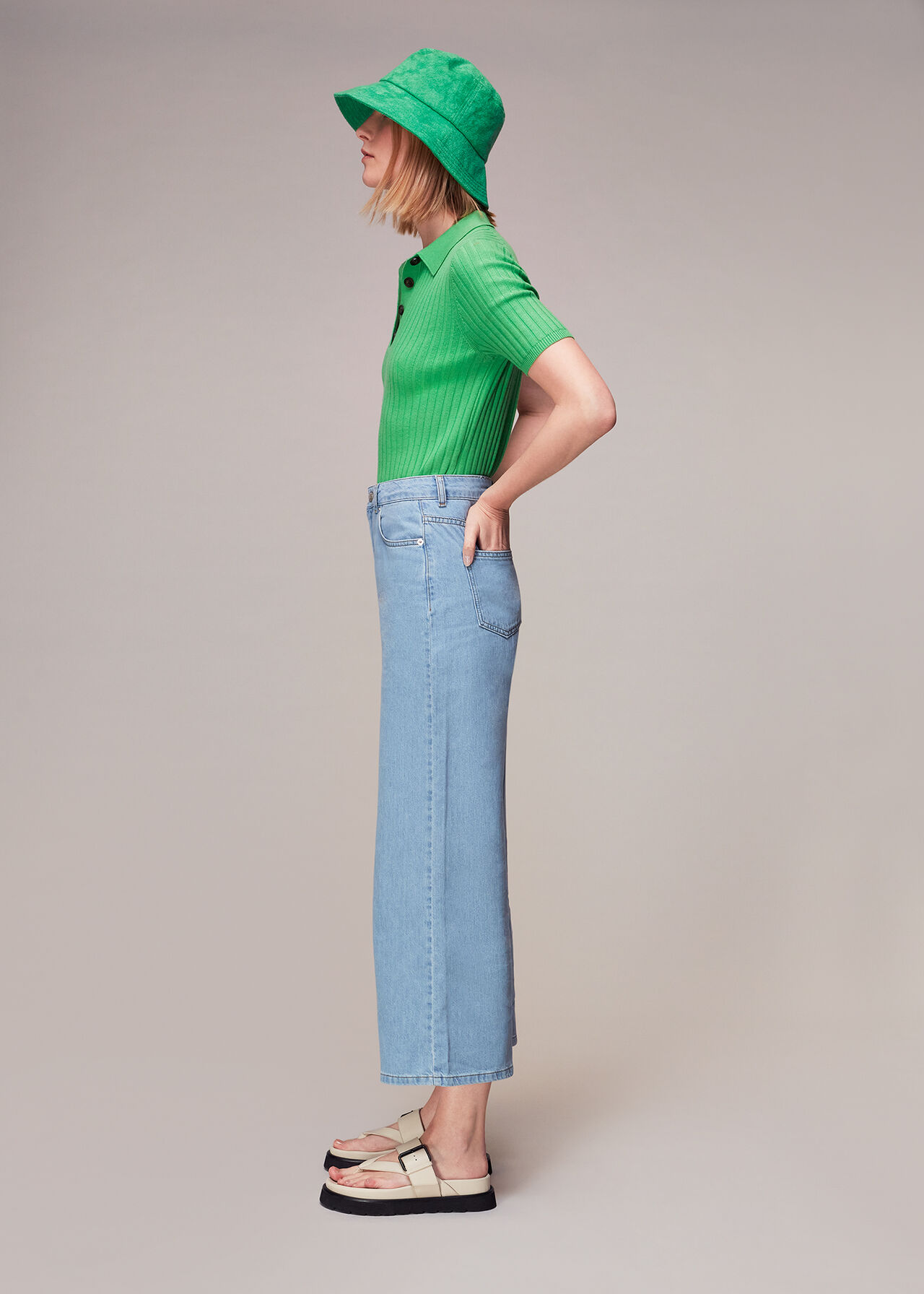 Wide Leg Cropped Jean