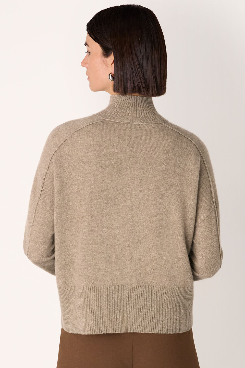 Oatmeal Cashmere Mock Neck