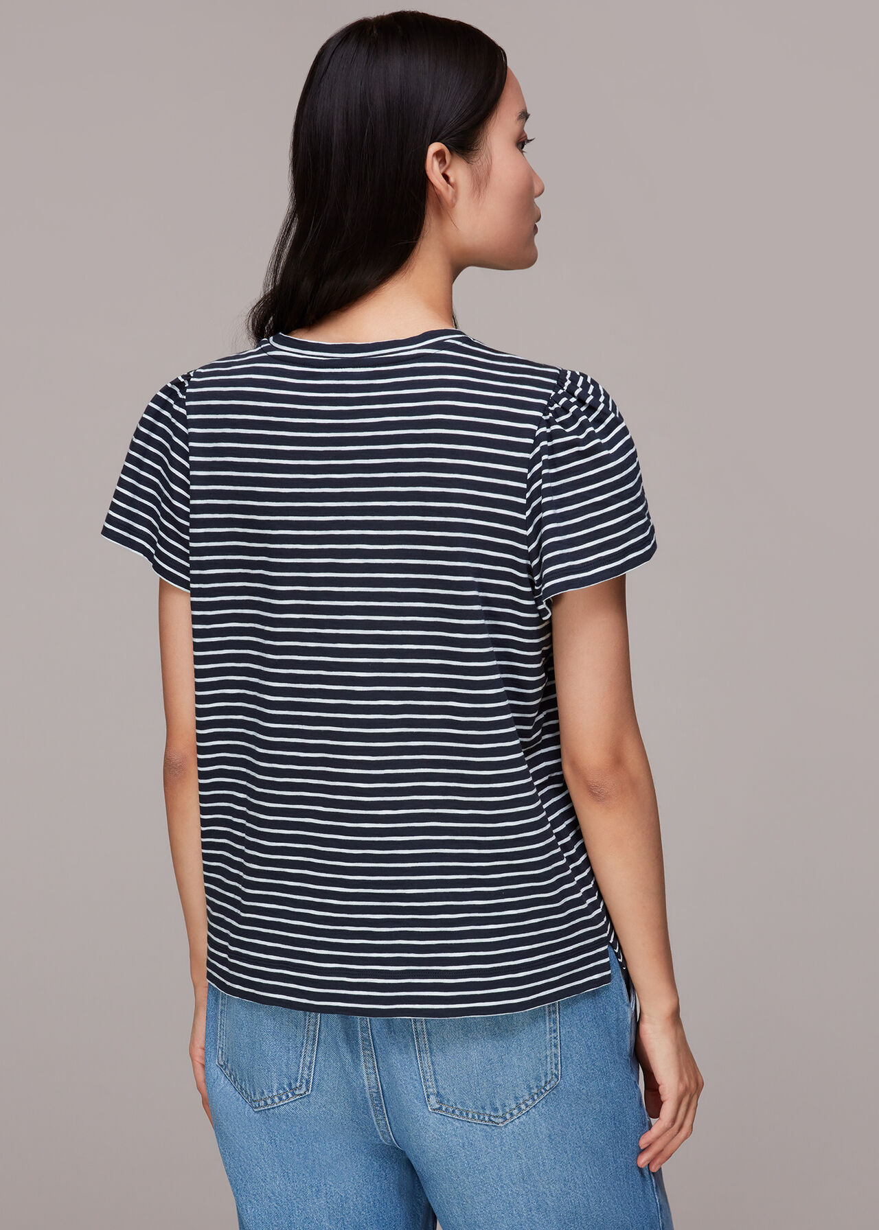Cotton Frill Stripe T Shirt