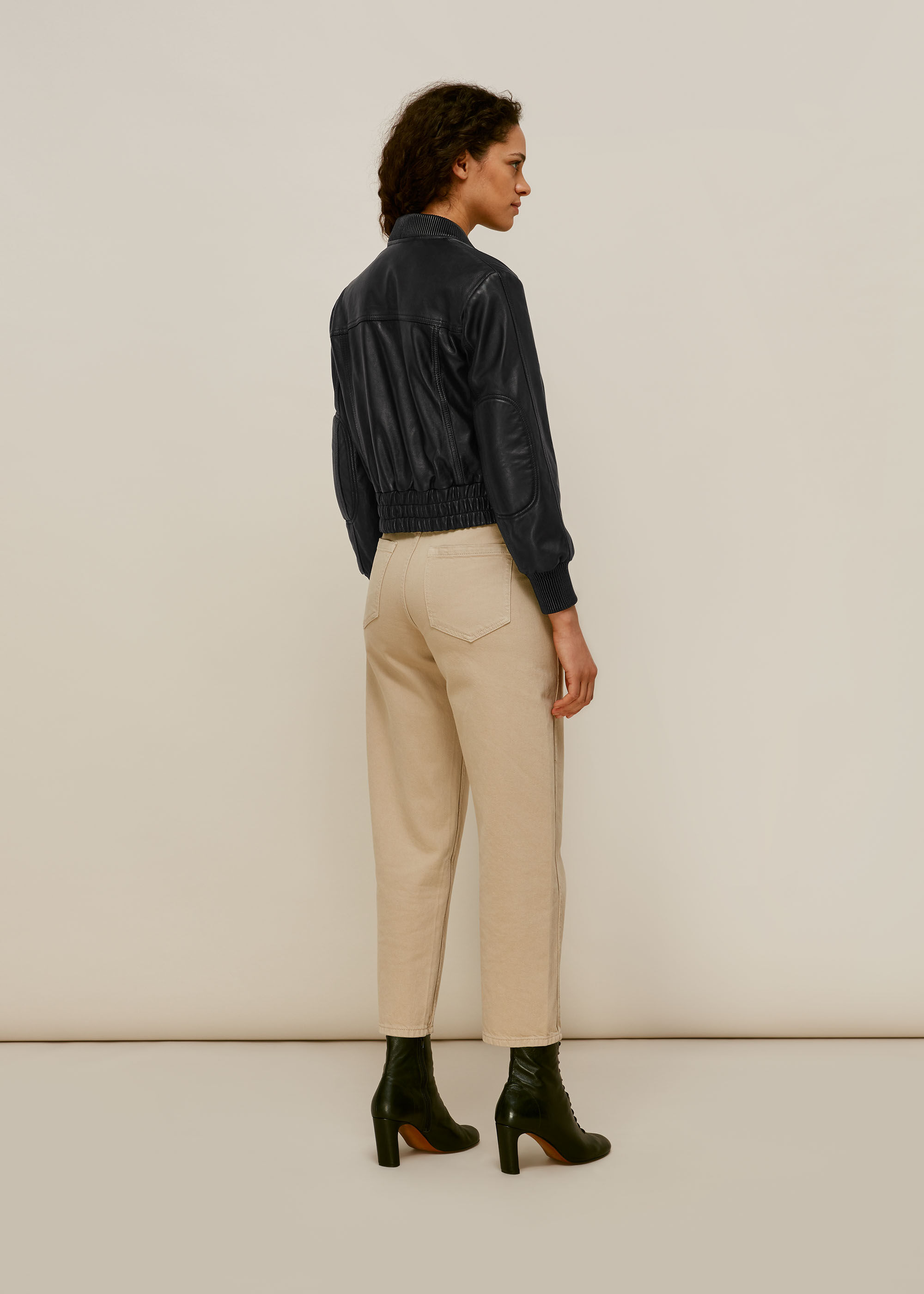 Whistles cropped leather jacket outlet