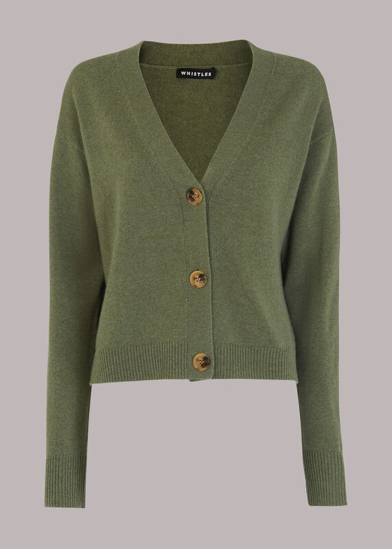 Green Cashmere Cardigan
