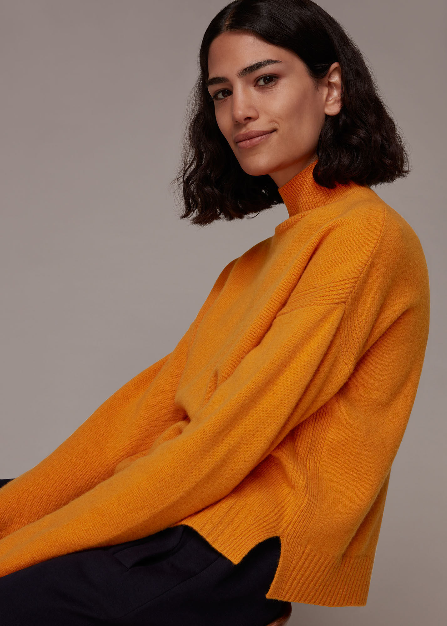 orange wool jumper