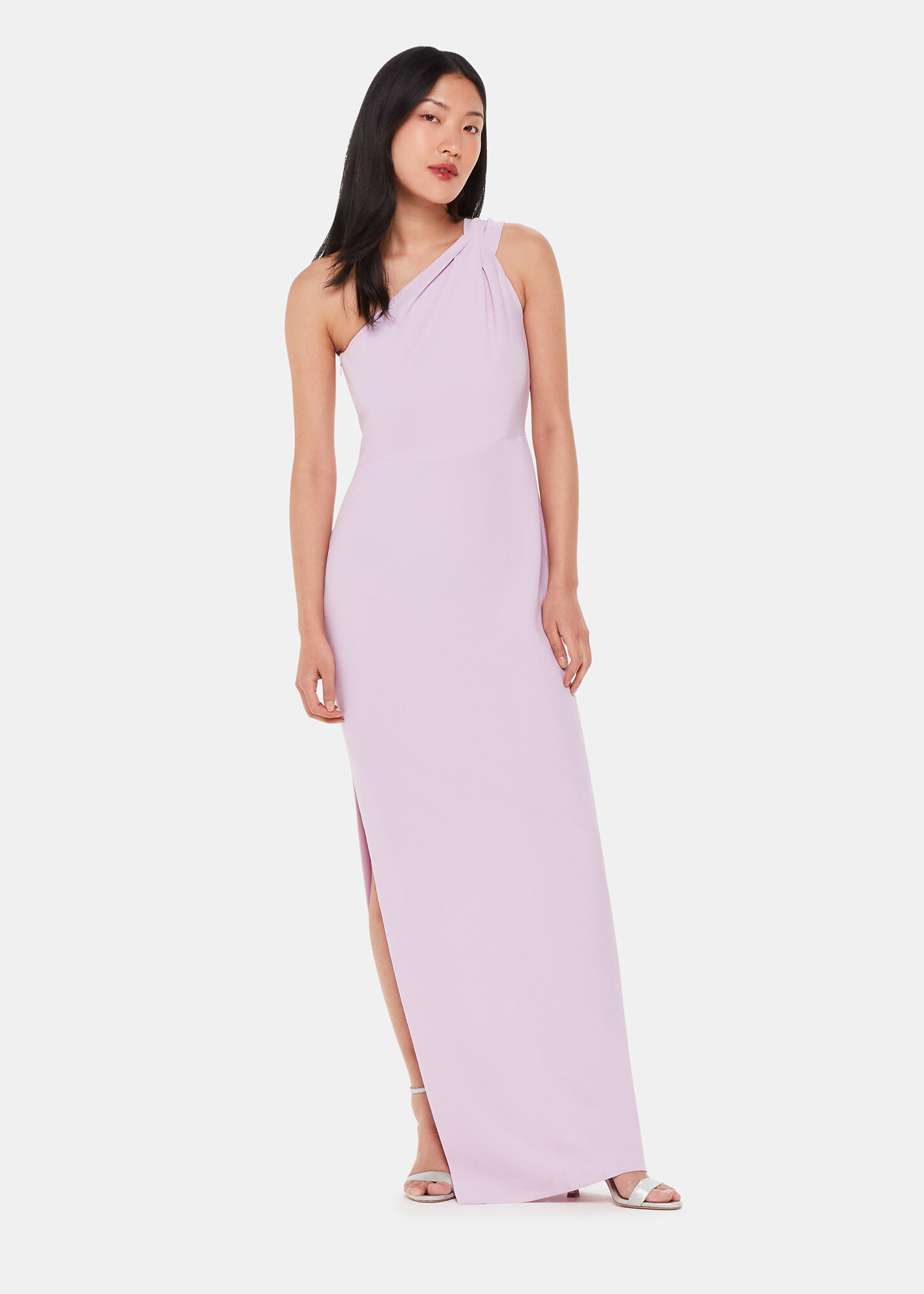 Lilac Bethan One Shoulder Maxi Dress WHISTLES