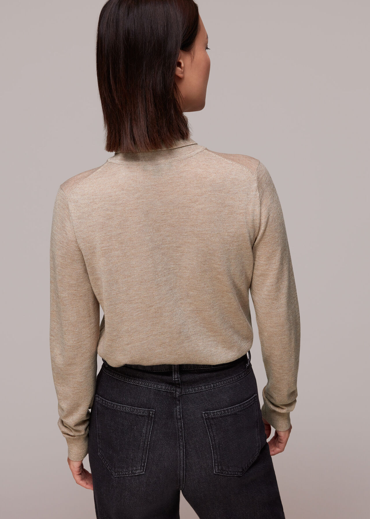 Sparkle Polo Neck Knit