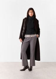 Wool Split Back Roll Neck