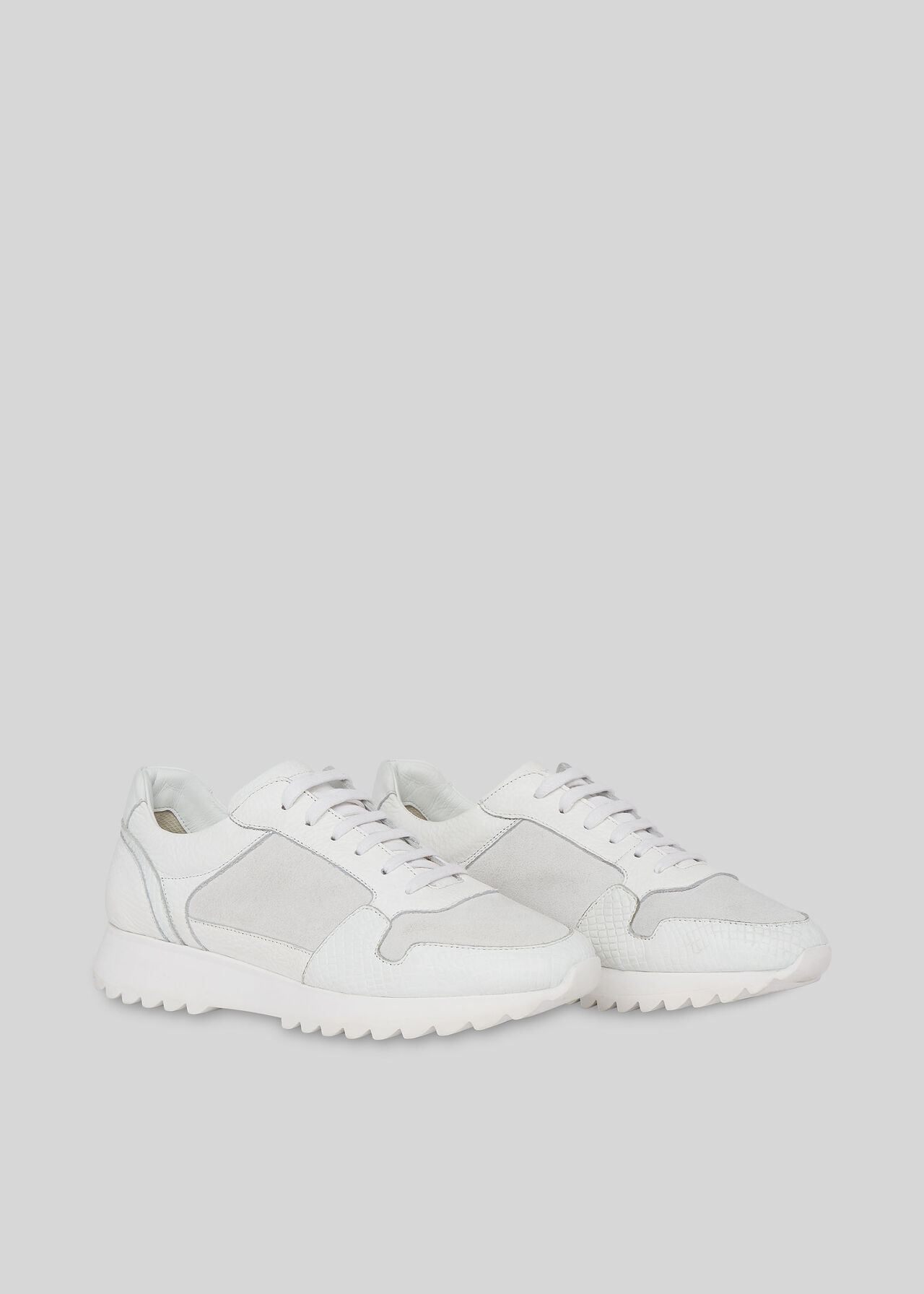White Broadwick Lace Up Trainer | WHISTLES
