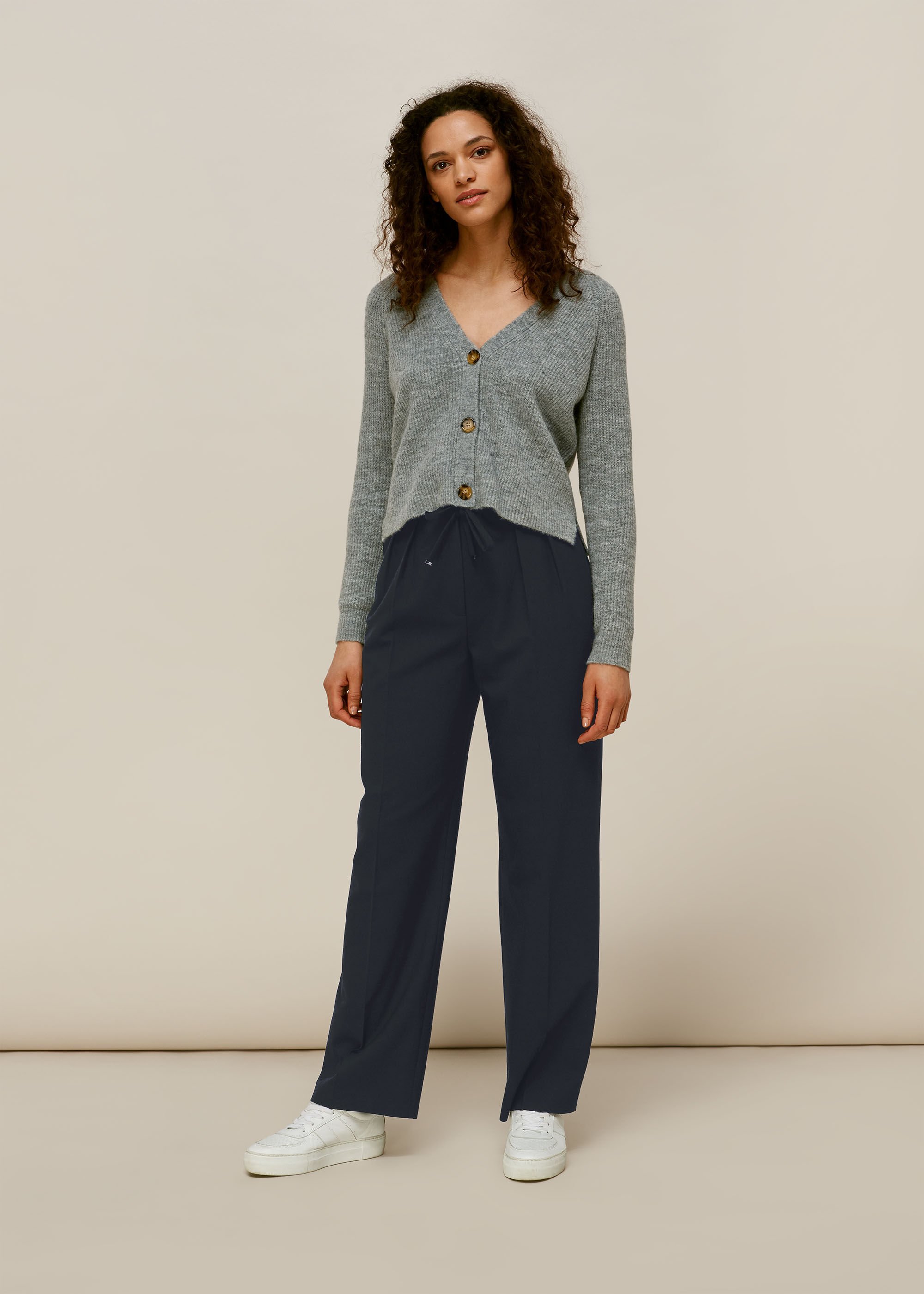 Navy shop drawstring trousers