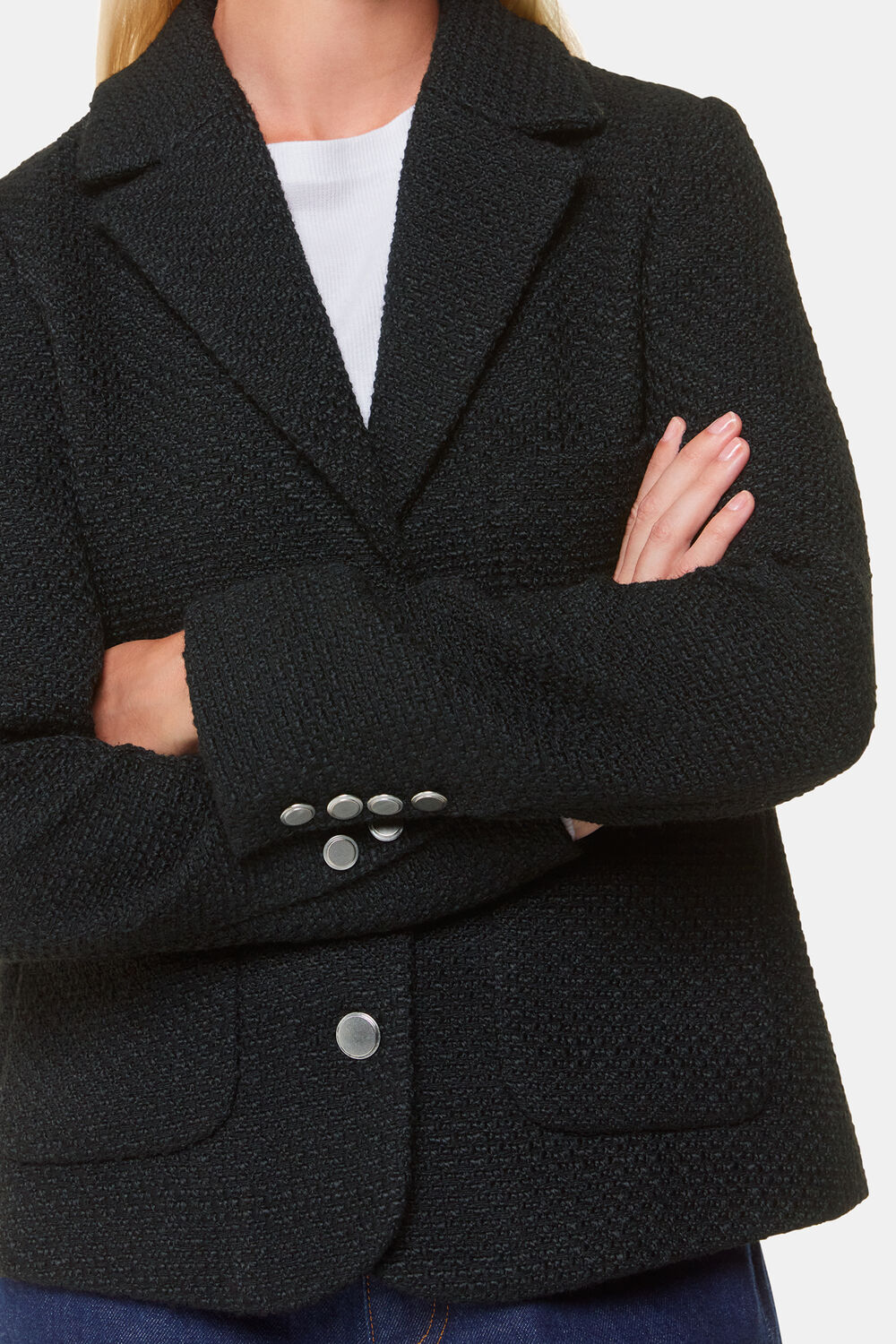 Black Classic Textured Jacket