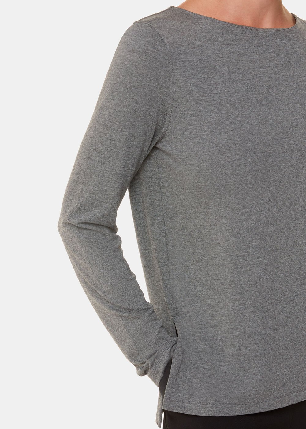 Slim Straight Neck Jersey Top