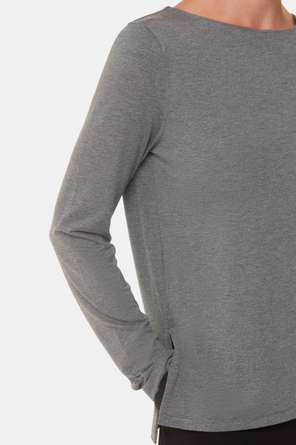 Slim Straight Neck Jersey Top