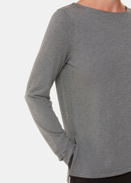 Slim Straight Neck Jersey Top