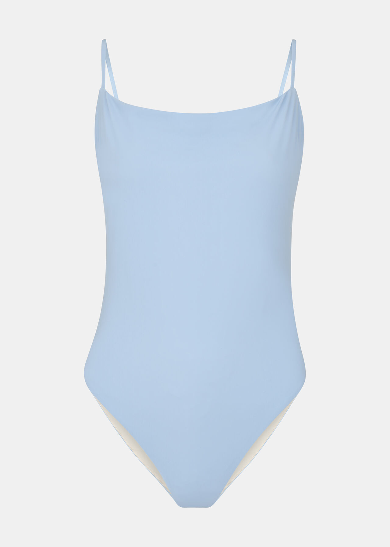 Pale Blue Open-Back Swimsuit | WHISTLES