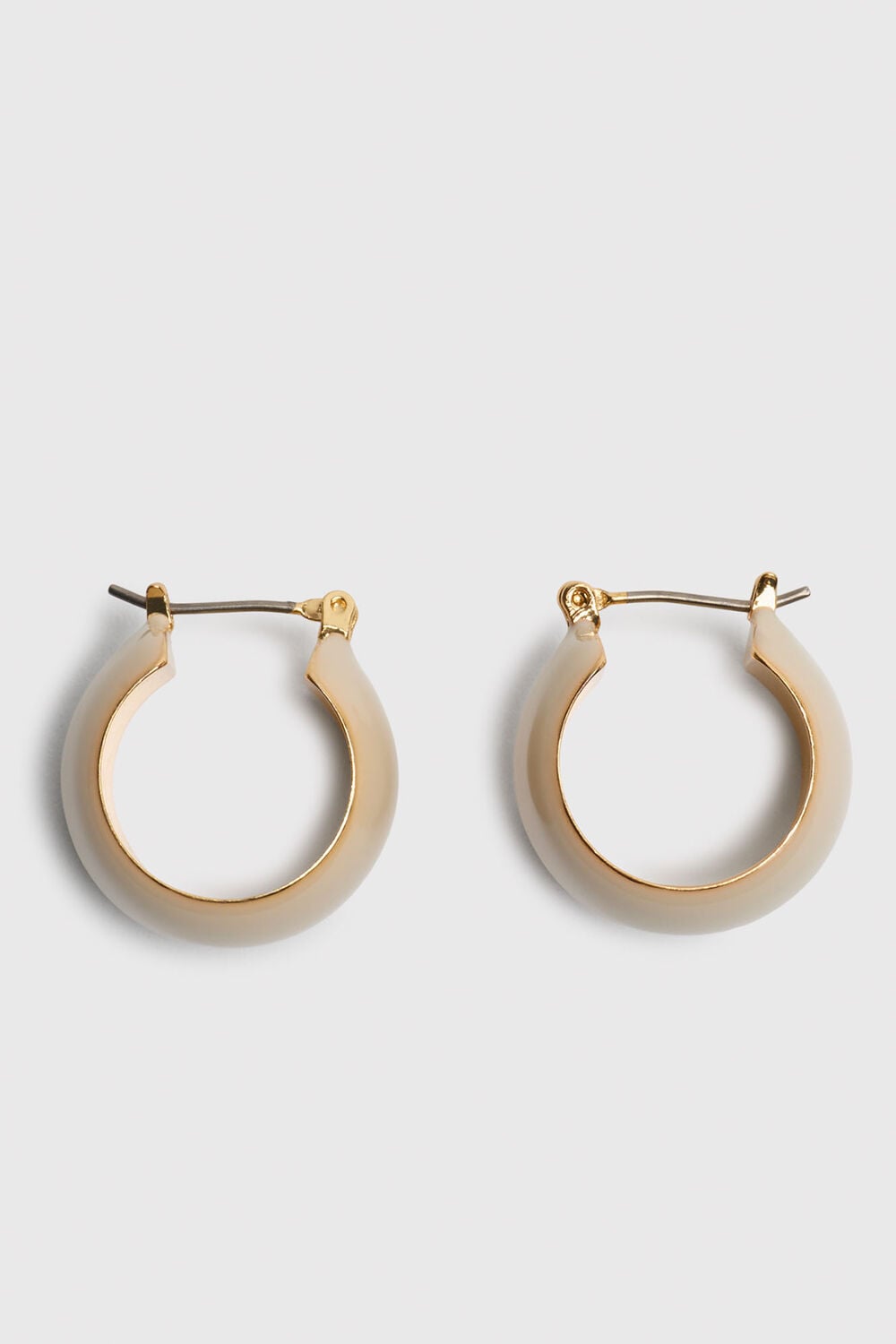 Neutral Enamel Wide Hoop