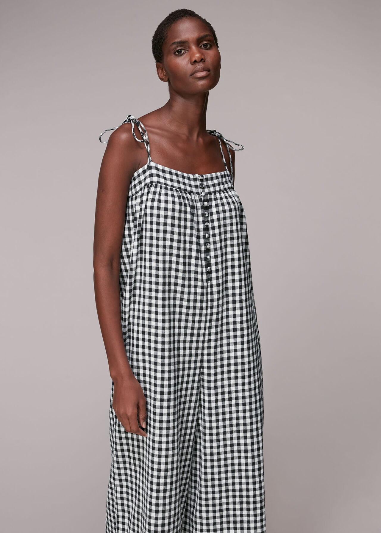 Penny Tie Gingham Jumpsuit