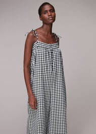 Penny Tie Gingham Jumpsuit