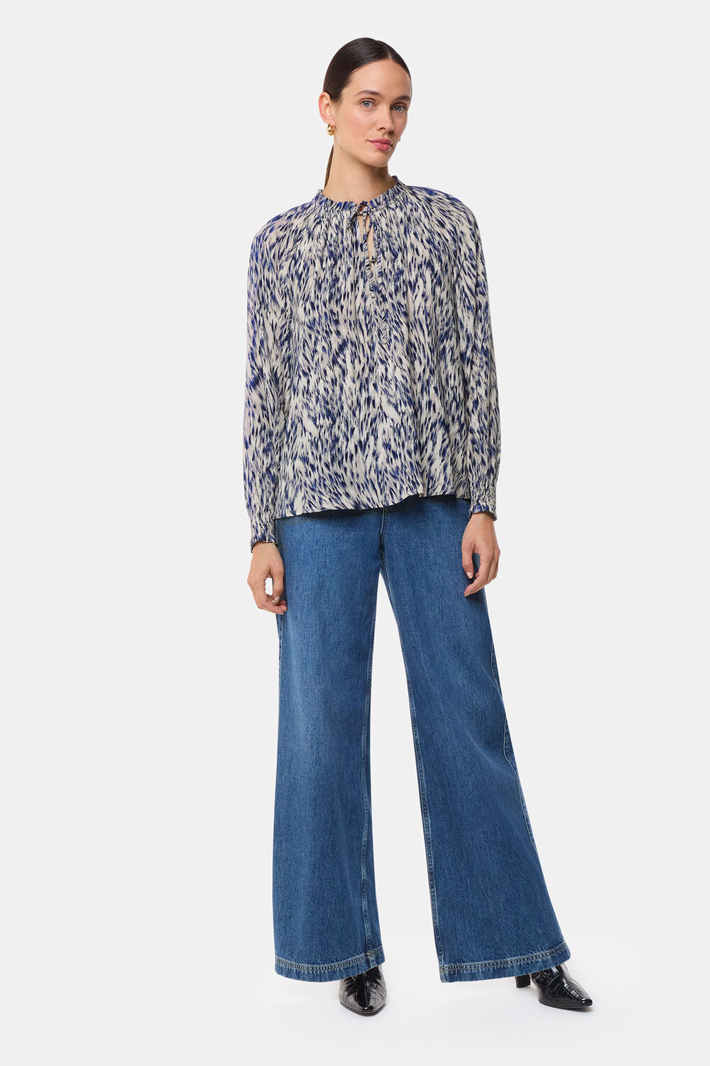 Paige Ripple Leopard Blouse