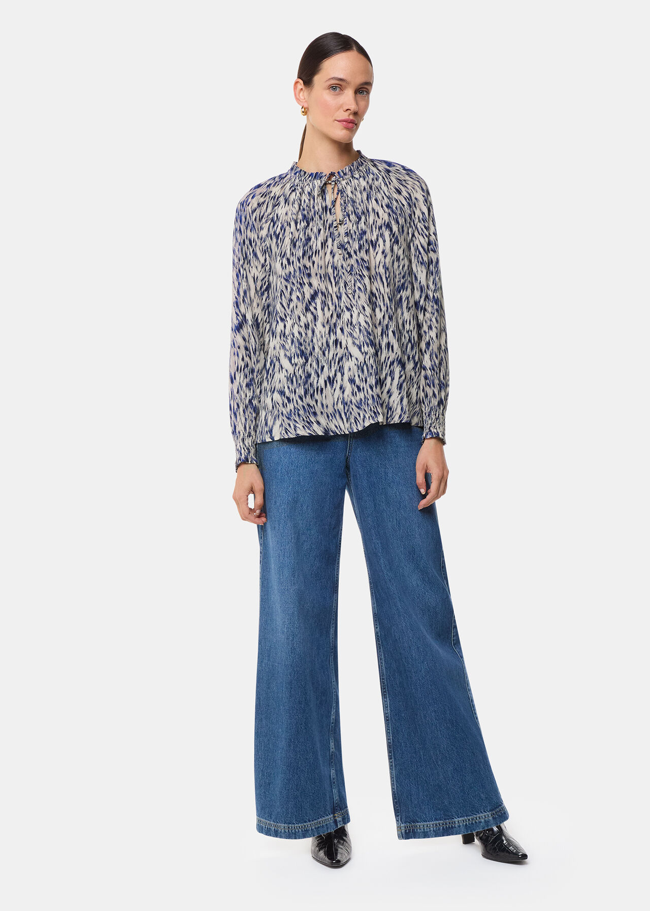 Paige Ripple Leopard Blouse