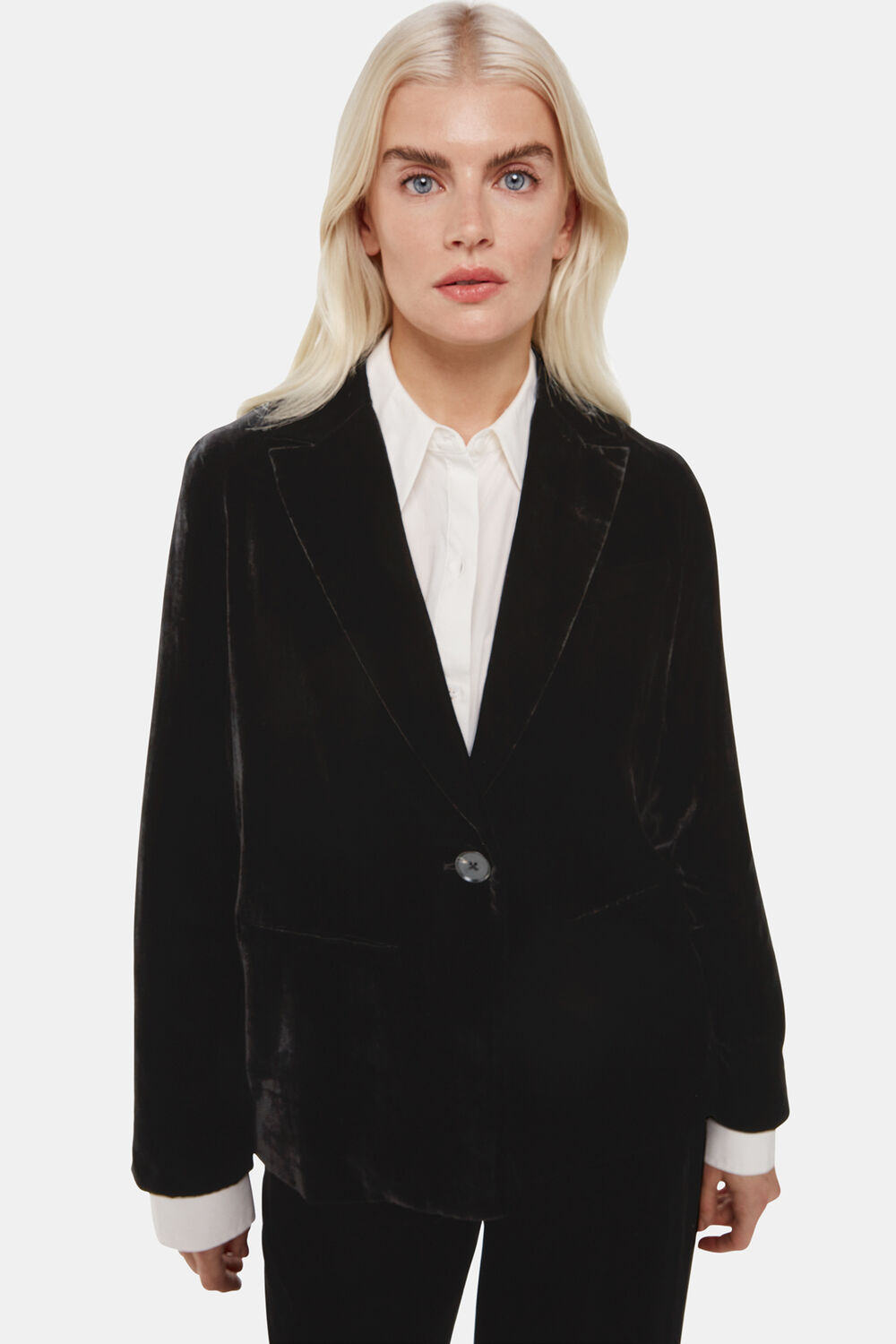 Petite Olivia Velvet Blazer