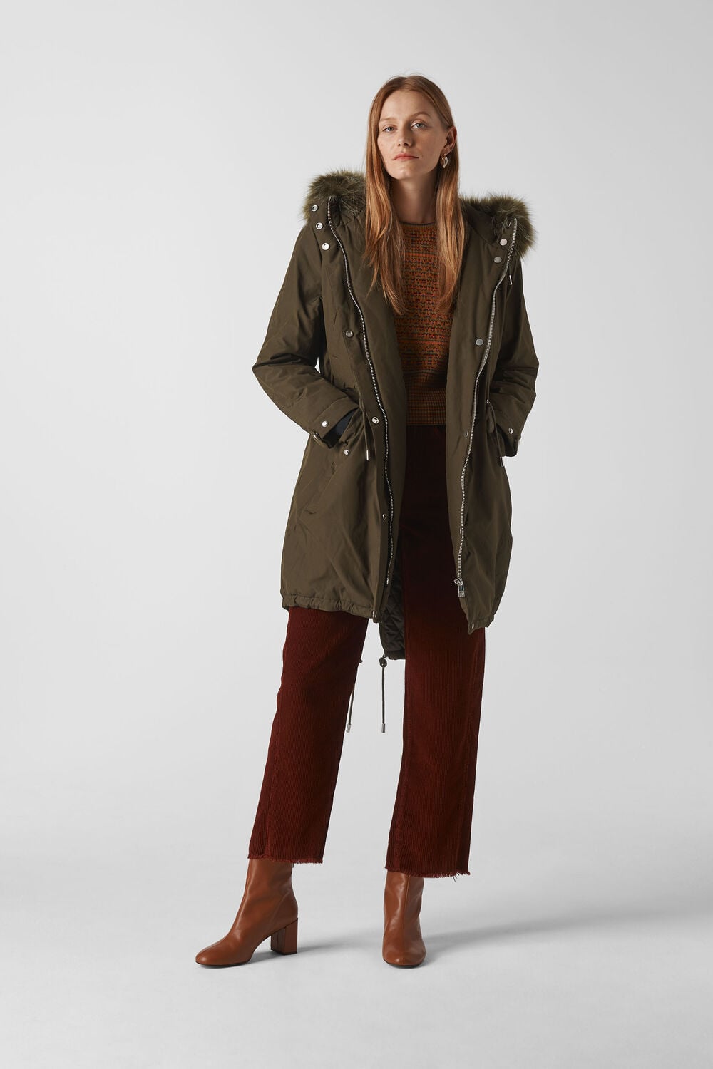 Cleo Casual Parka Khaki