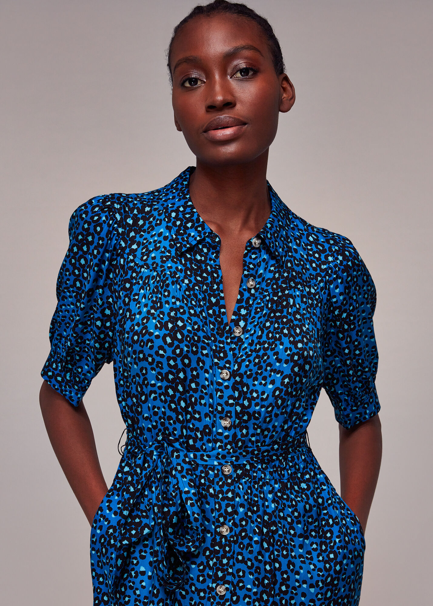Leopard blue hotsell dress
