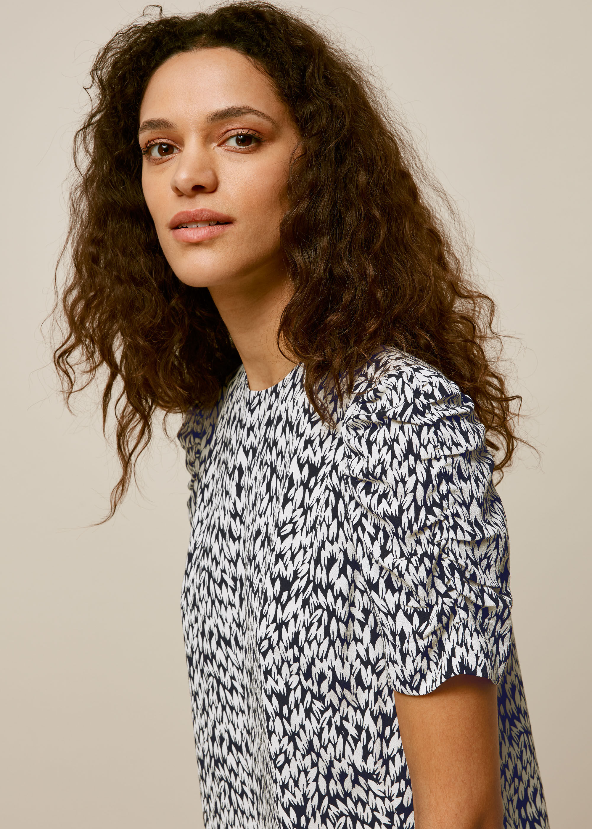 Whistles petal print shift dress clearance