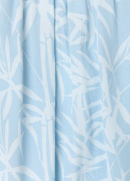 Bamboo Leaves Tie Neck Blouse