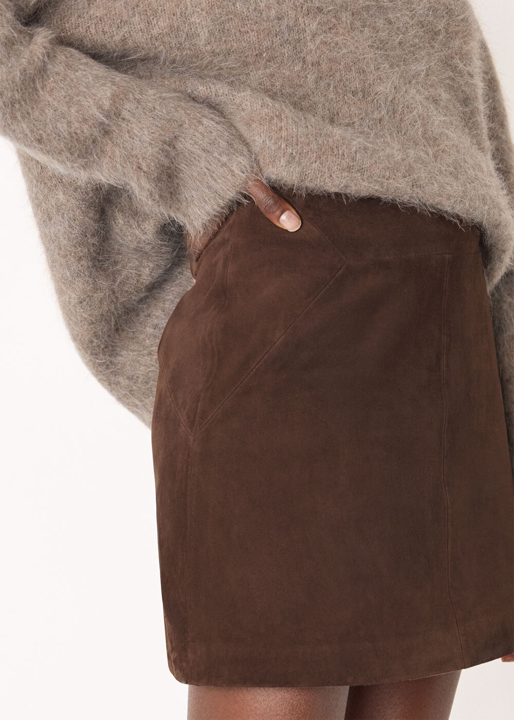 Suede A Line Skirt