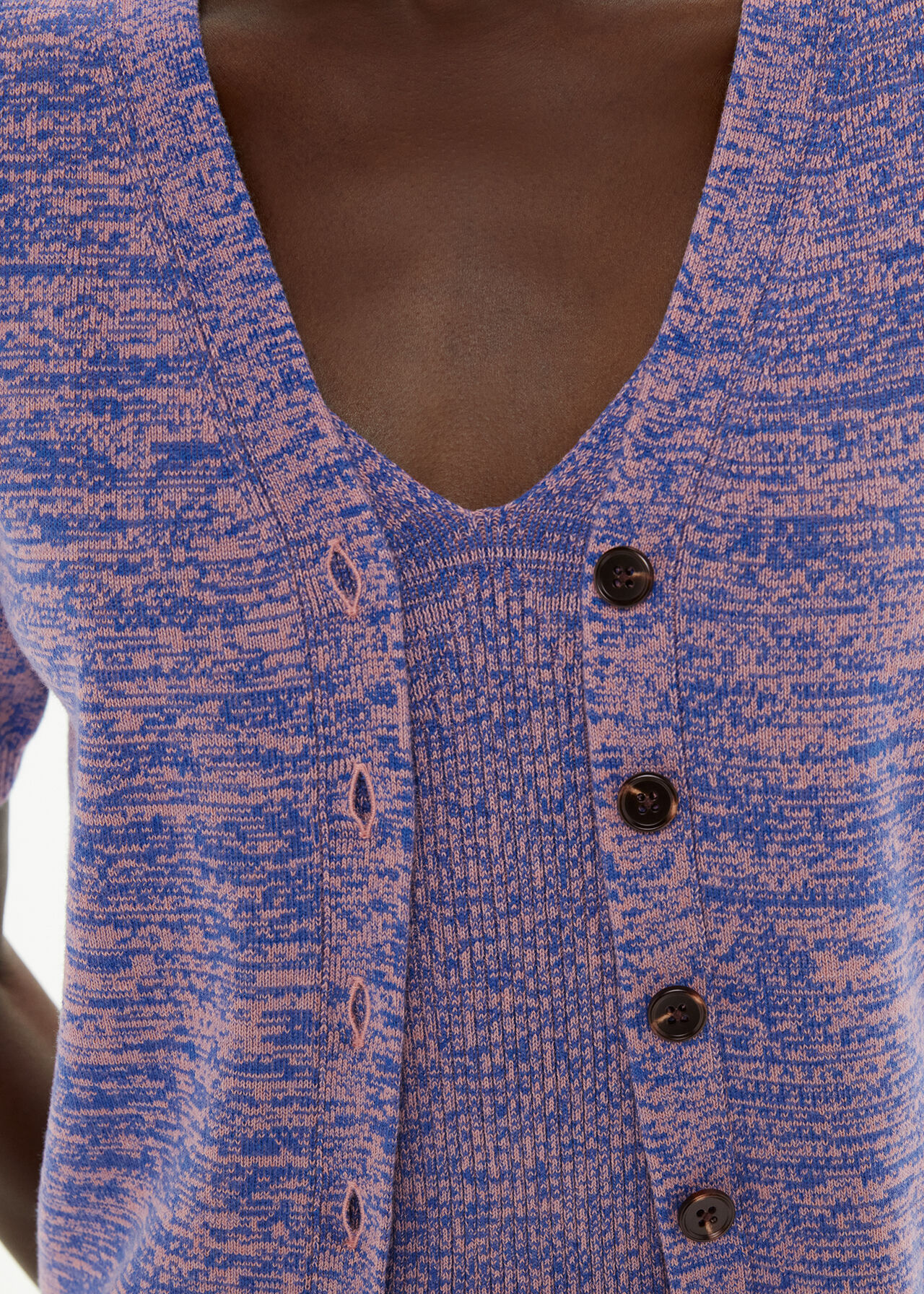 Short Sleeve Twist Cardigan