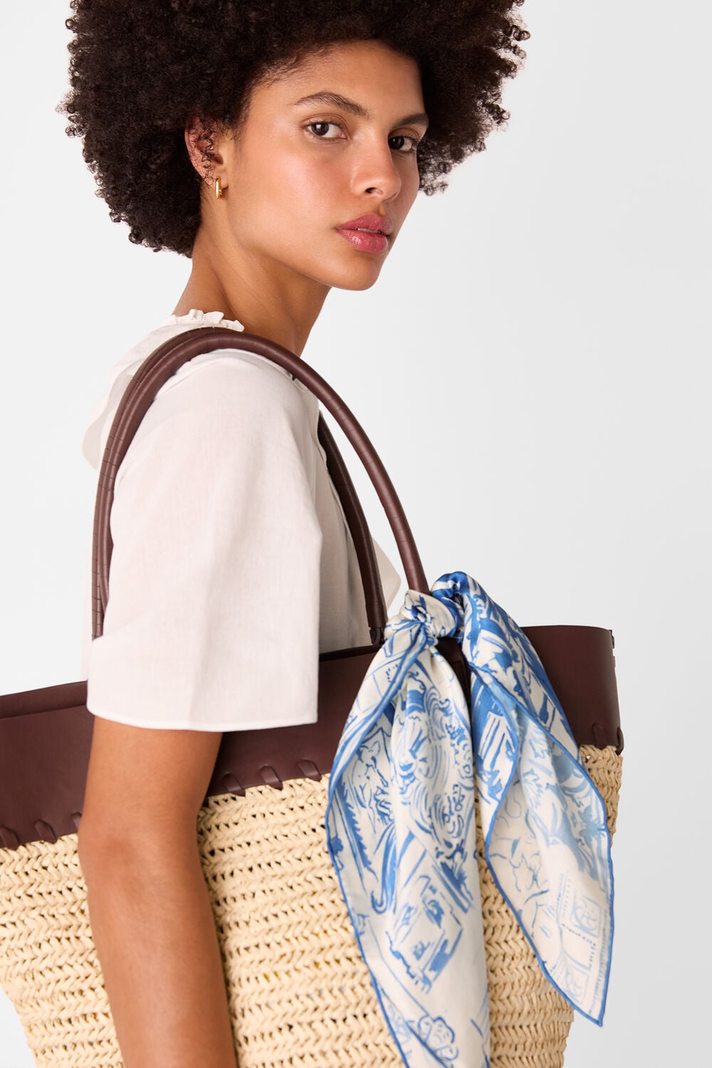 Rome Print Silk Scarf