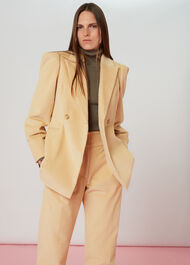 Suki Cord Puff Sleeve Blazer