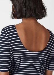 Stripe Scoop Back Top