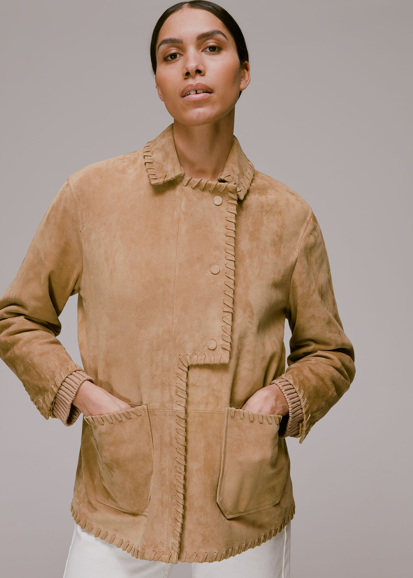 Camel Bohdi Western Suede Biker WHISTLES