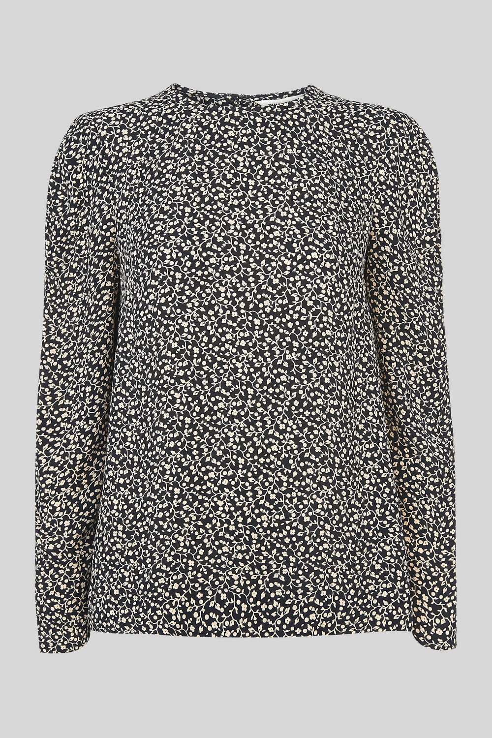 Autumn Floral Print Top Black/Multi