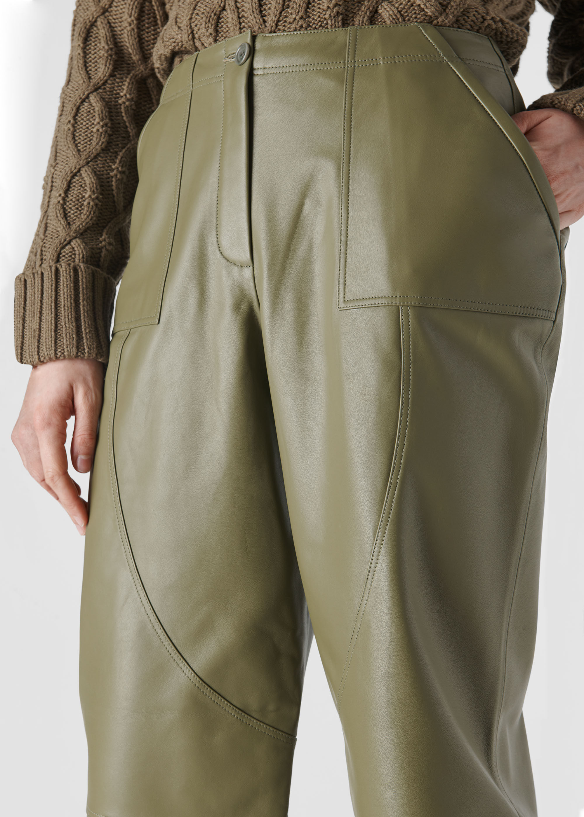 Whistles leather sale trousers