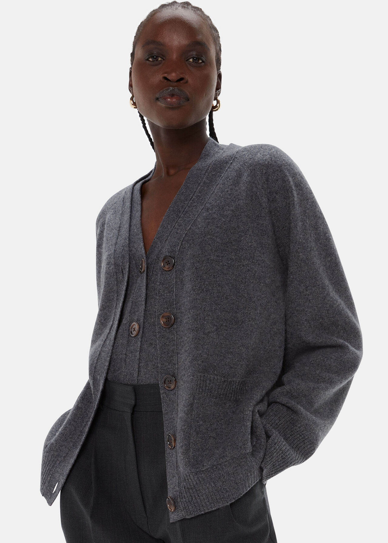 Wool Relaxed Pocket Cardigan