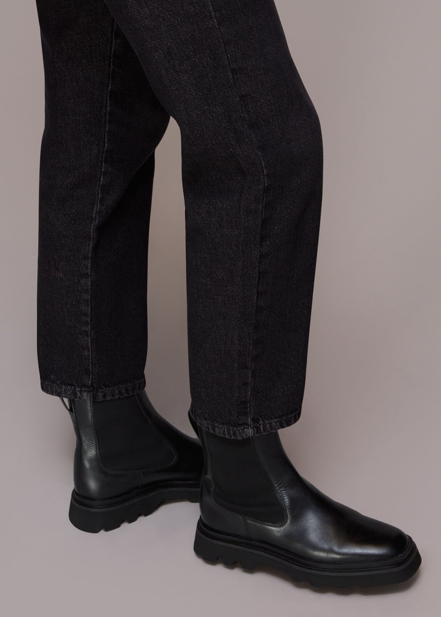 Black Kenton Square Toe Chelsea Boot | WHISTLES |