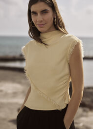 Toril Textured Trim Detail Top