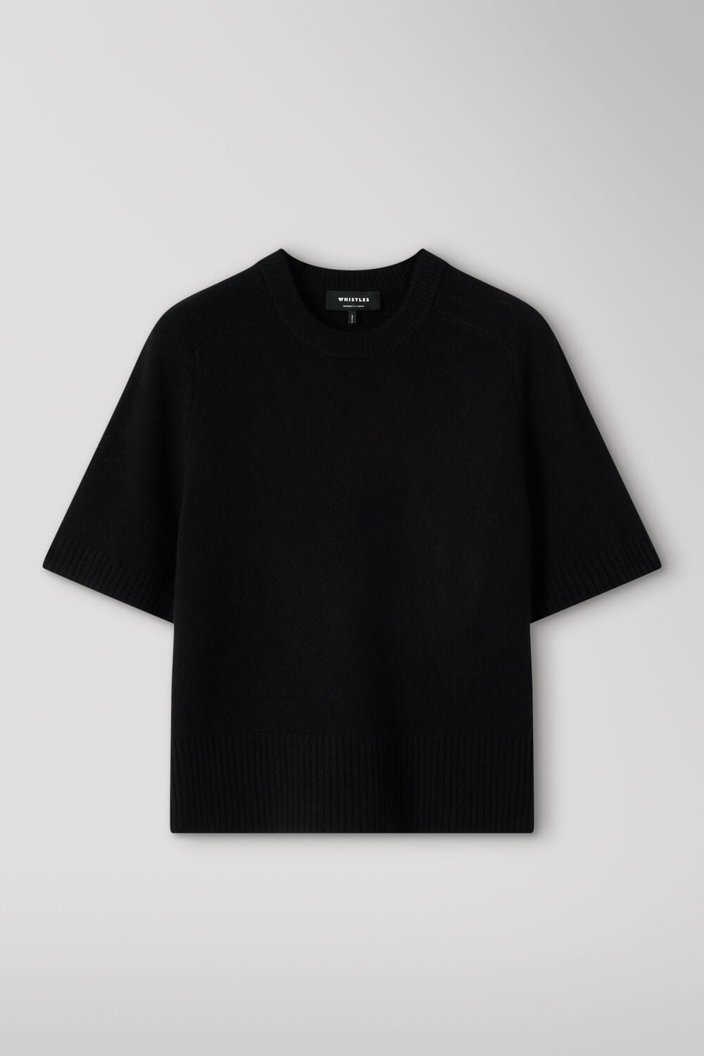 Black Wool Knitted Tee