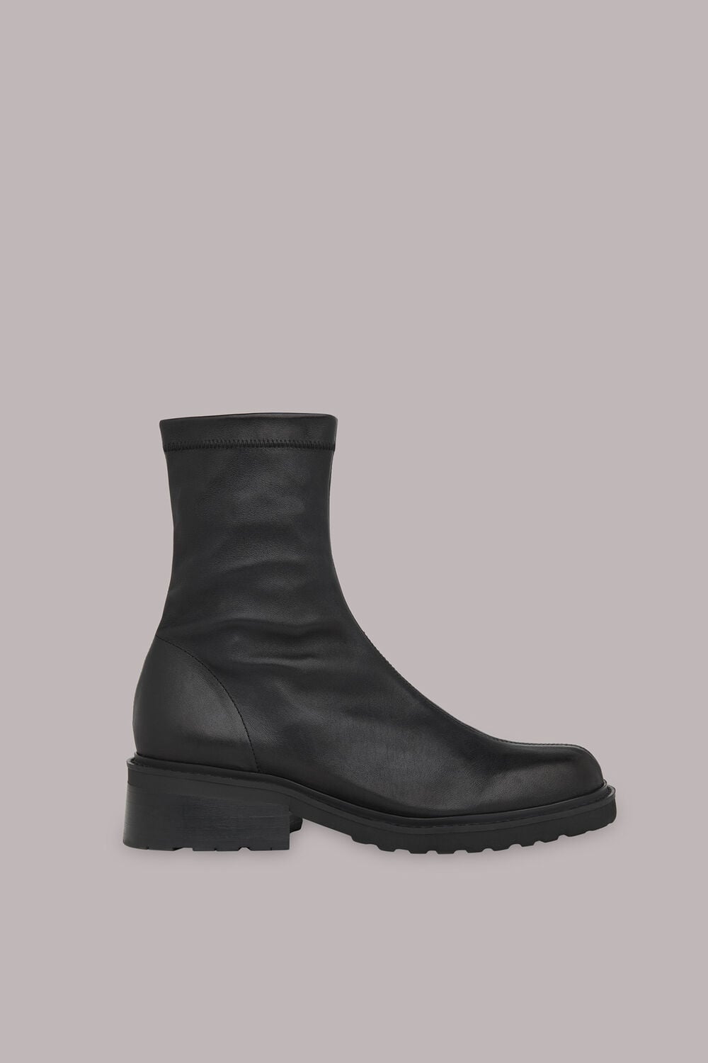 Black Paige Stretch Sock Boot