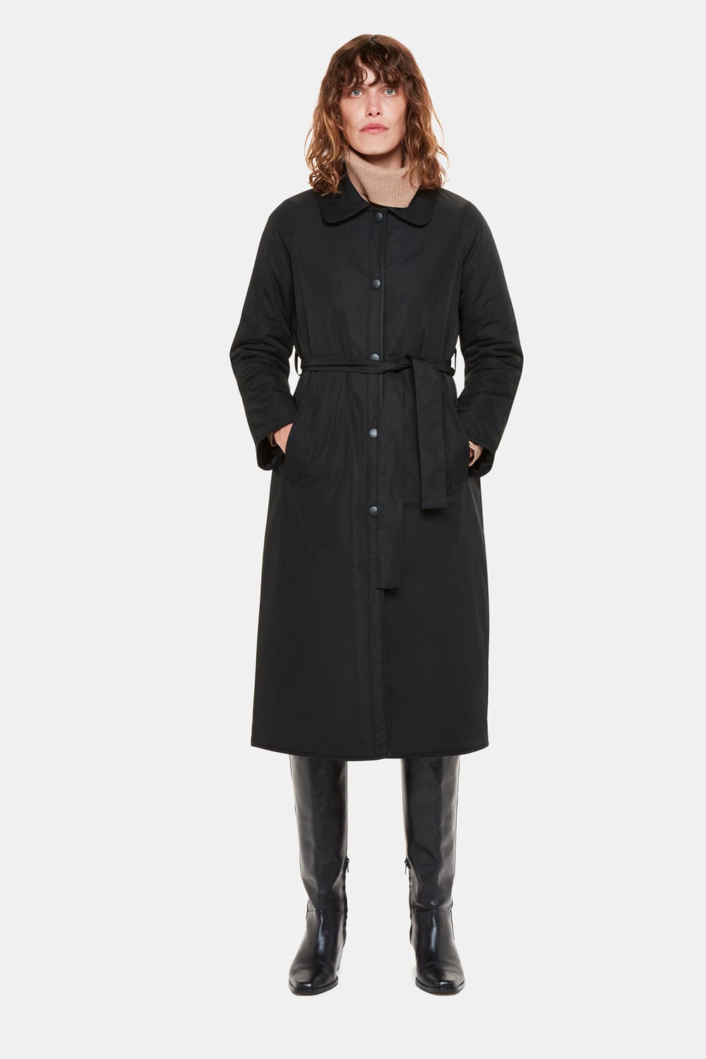 Black Senna Padded Mac
