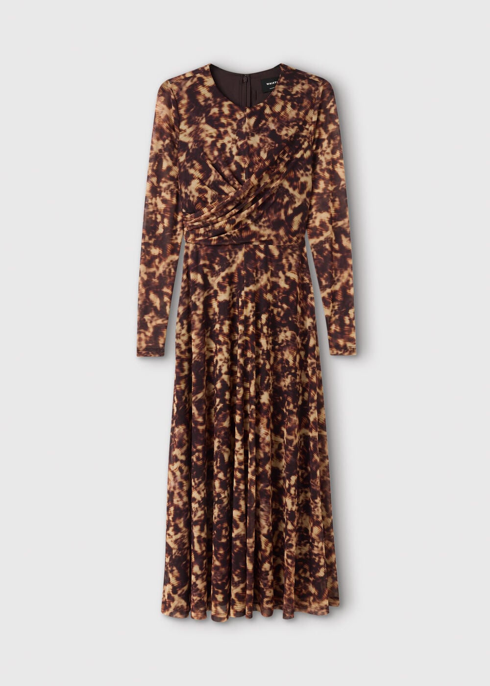 Petite Abstract Animal Mesh Dress